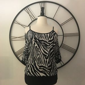 Janette Plus Black/White Tunic Size 1X